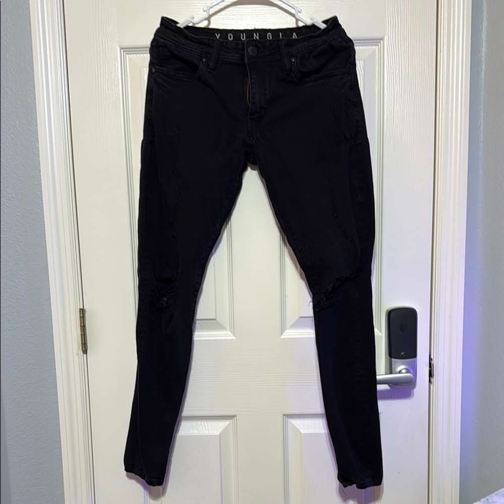YoungLA Black Skinny Jeans Modern Fit